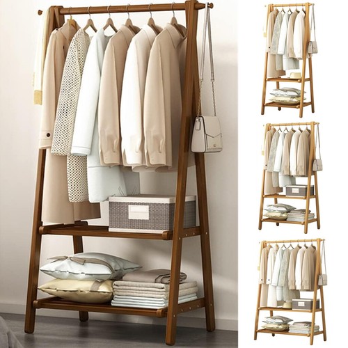 Free standing bamboo coat rack - standing,