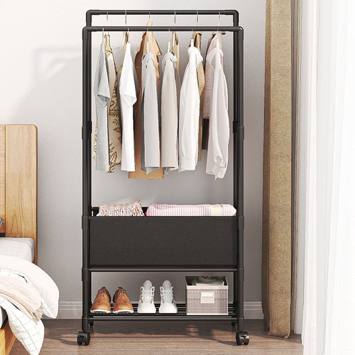 Double rail metal garment - rail, rack