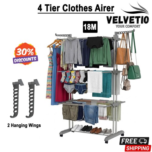 Foldable clothes airer - foldable, rack