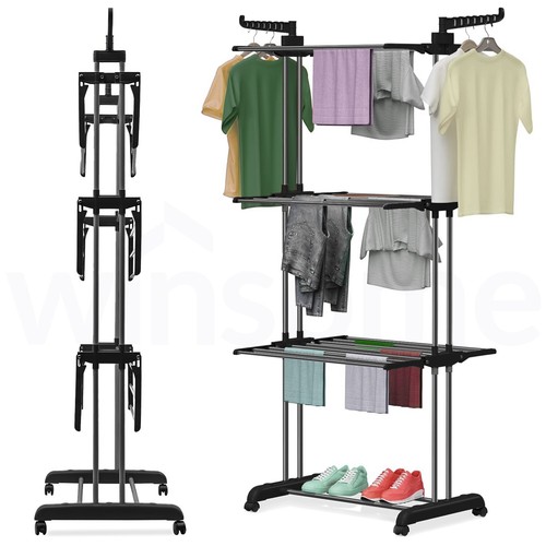 Tier foldable clothes airer - clothes,