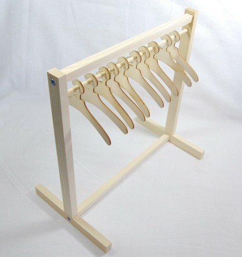 Wooden mini clothes rail - wooden, and